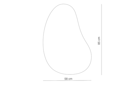 Asimetrik Çerçevesiz Duvar Aynası 85x58